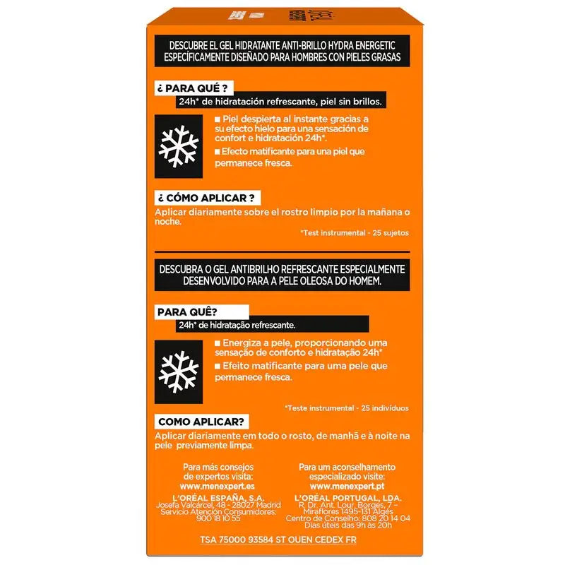 L'Oréal Paris Men Expert Hydra Energetic Anti-Brinkle Feuchtigkeitscreme für Männer 50 ml