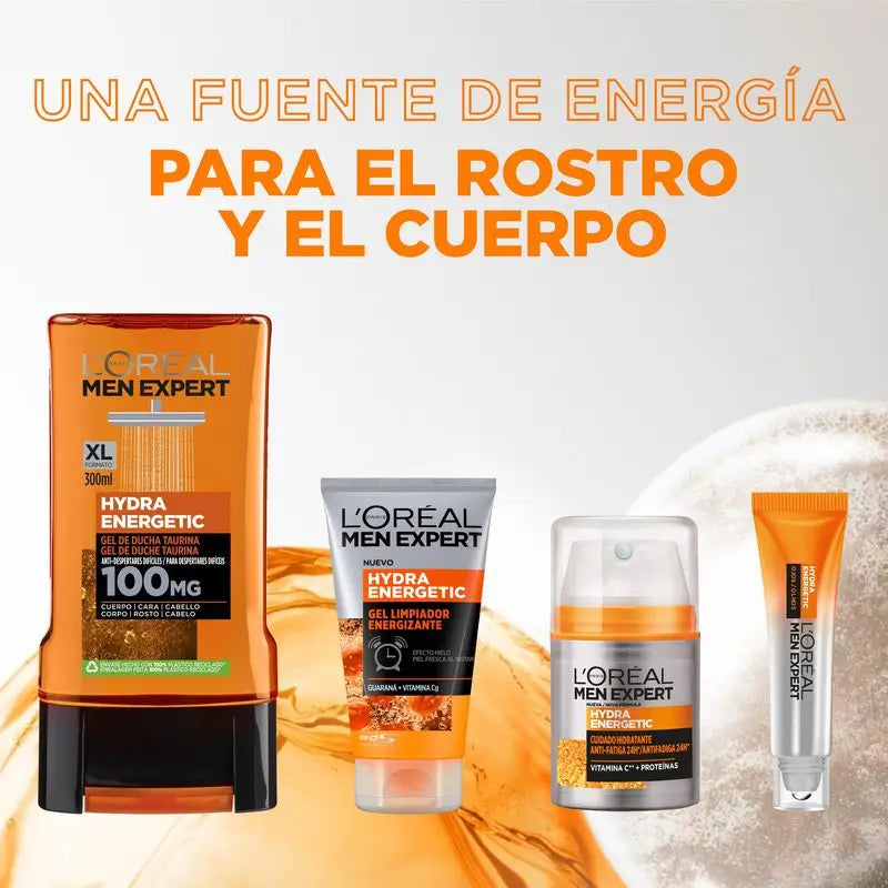 L'Oréal Paris Men Expert Hydra Energetic 24H Anti-Müdigkeit Feuchtigkeitscreme für Männer mit Vitamin C und Protein - 50 ml