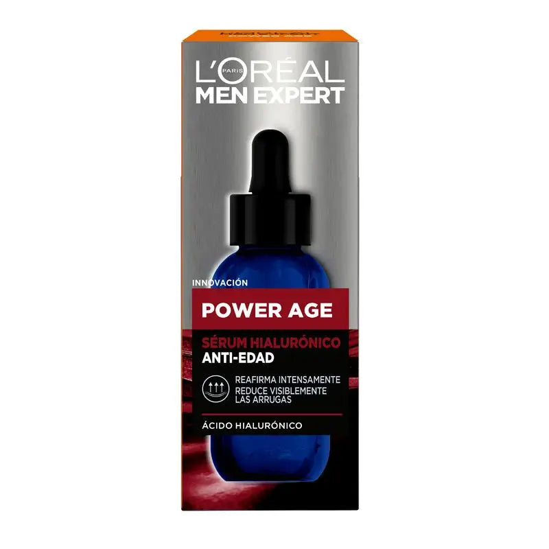 L'Oréal Paris Men Expert Power Age Serum: Anti-Ageing mit Hyaluronsäure, mindert Falten