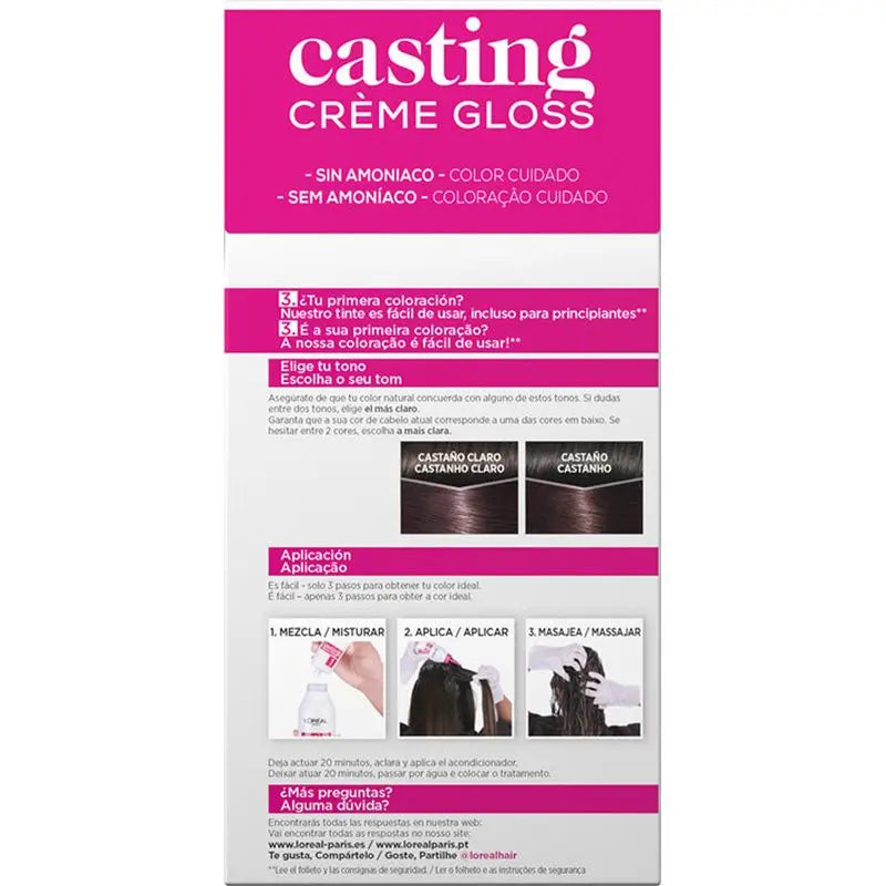 L'Oréal Paris Casting Creme Gloss Farbe Bad 415 Eisiges Braun