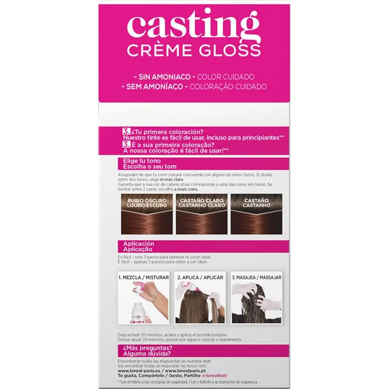 L'Oréal Paris Casting Creme Gloss Farbe Bad 535 Schokolade