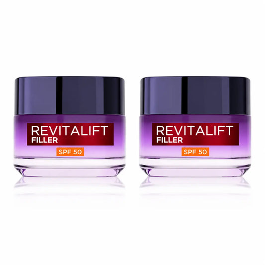 L'Oréal Paris Intensive Regenerationscreme mit Hyaluronsäure und Lichtschutzfaktor 50: Volumen und Uvb/Uva-Schutz , Packung 2