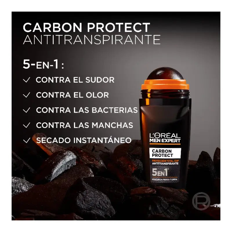 L'Oreal Paris Deodorant Roll-On, Total Protection 48H, Für Männer, 50 ml