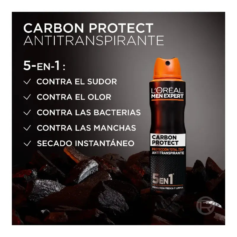 L'Oreal Paris Deodorant Spray, Total Protection 48H, für Männer, 150 ml