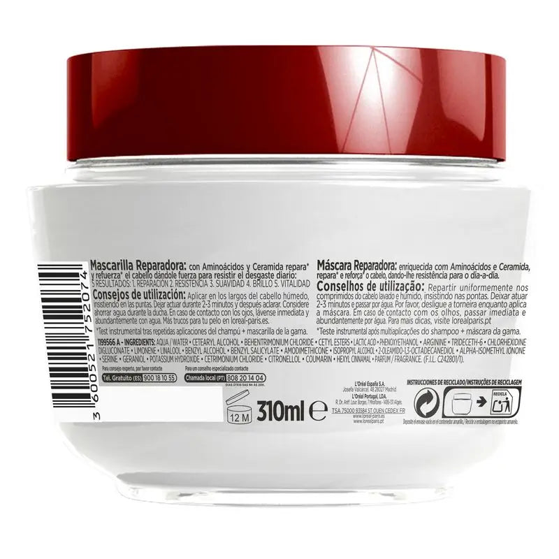 L'Oréal Paris Elvive Total Repair 5 Repair-Maske für geschädigtes Haar 310 Ml