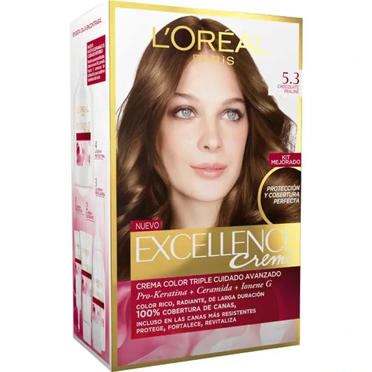 L'Oréal Paris Excellence Creme Dauerhafte Haarfarbe - Farbton 5.3 Praline Chocolate