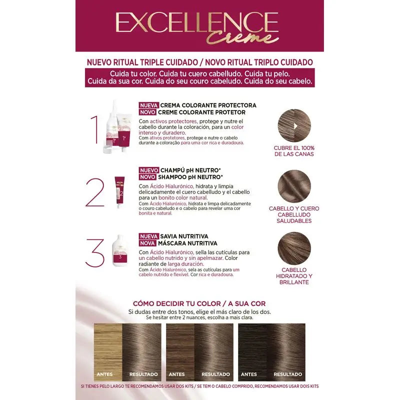 L'Oréal Paris Excellence Creme Dauerhafte Farbe - Farbton 6.1 Dunkles Aschblond