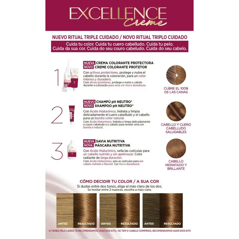 L'Oréal Paris Excellence Creme Dauerhafte Haarfarbe - Farbton 6.35 Schoko