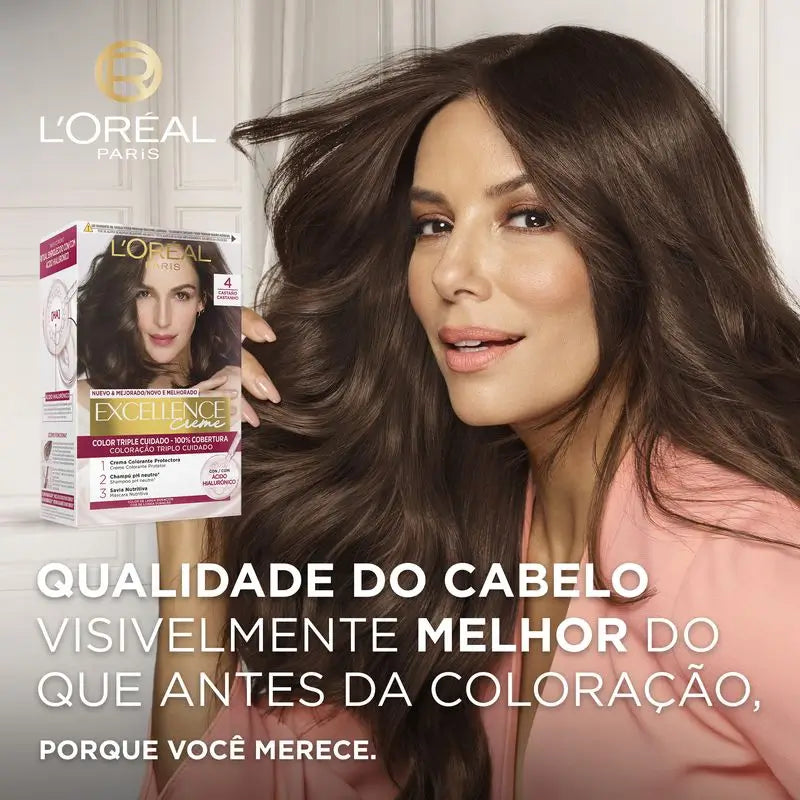 L'Oréal Paris Excellence Creme Dauerhafte Haarfarbe - Farbton 6.35 Schoko