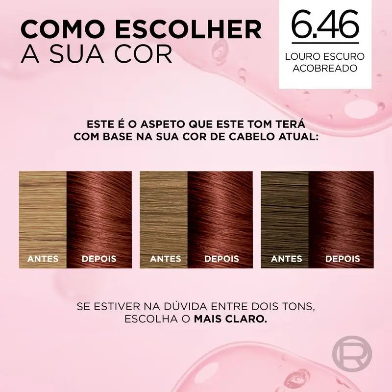 L'Oréal Paris Excellence Creme Dauerhafte Haarfarbe - Farbton 6.46 Kastanienbraun-Kupfer-Dunkelblond