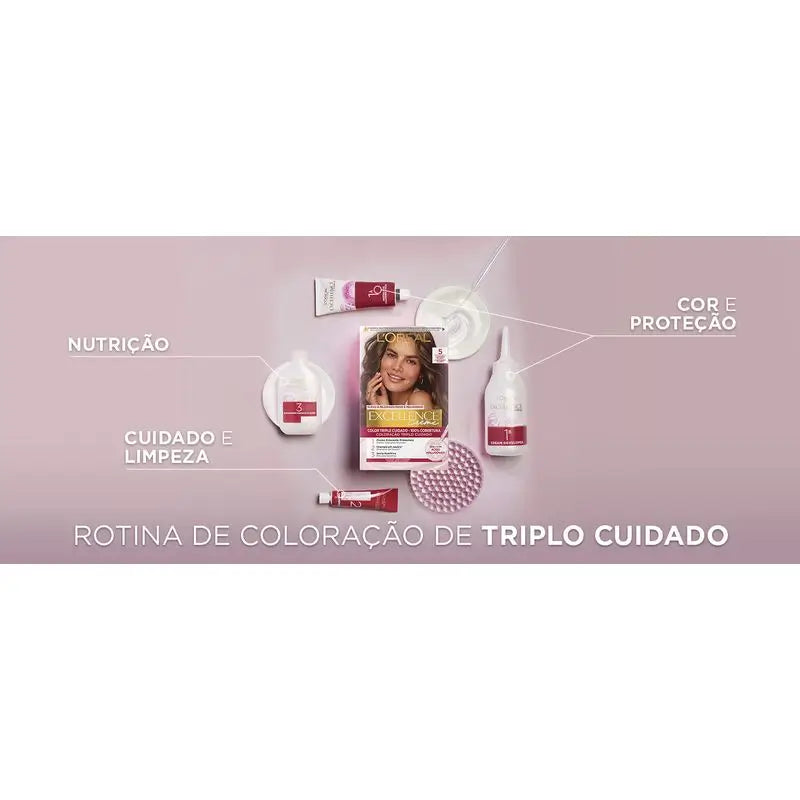 L'Oréal Paris Excellence Creme Dauerhafte Haarfarbe - Farbton 6.46 Kastanienbraun-Kupfer-Dunkelblond