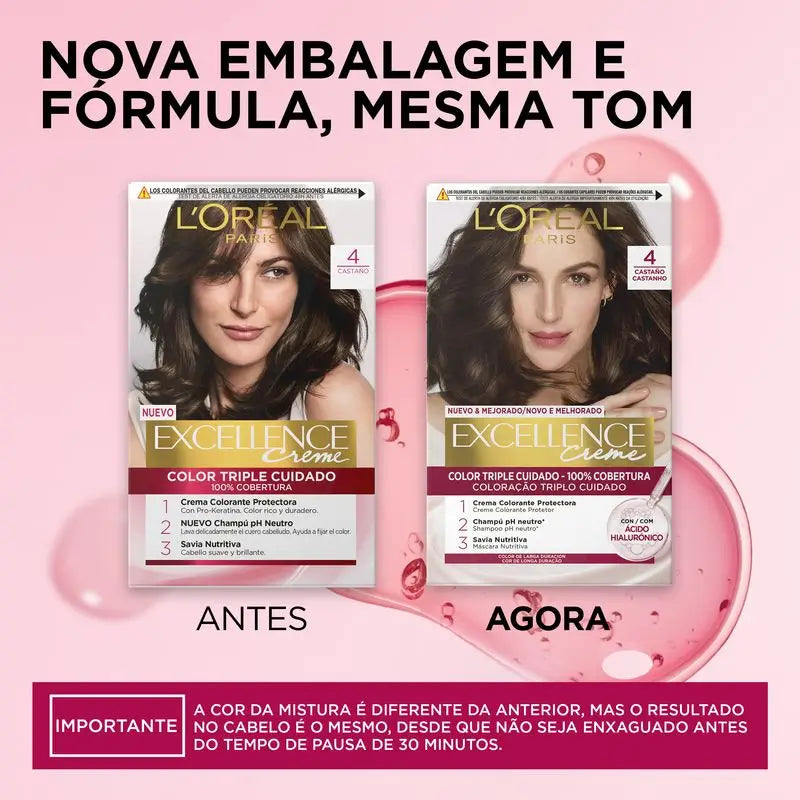 L'Oréal Paris Excellence Creme Dauerhafte Haarfarbe - Farbton 8 Hellblond