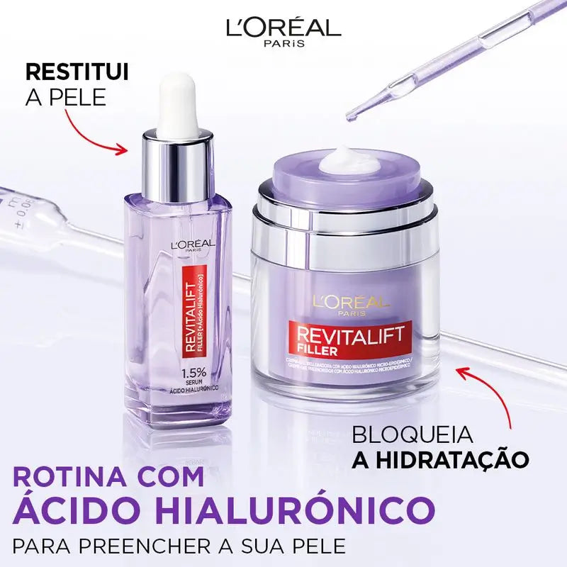 L'Oréal Paris Revitalift Filler Creme-Gel: Hyaluronsäure & 3 Ceramide, intensive Hydratation