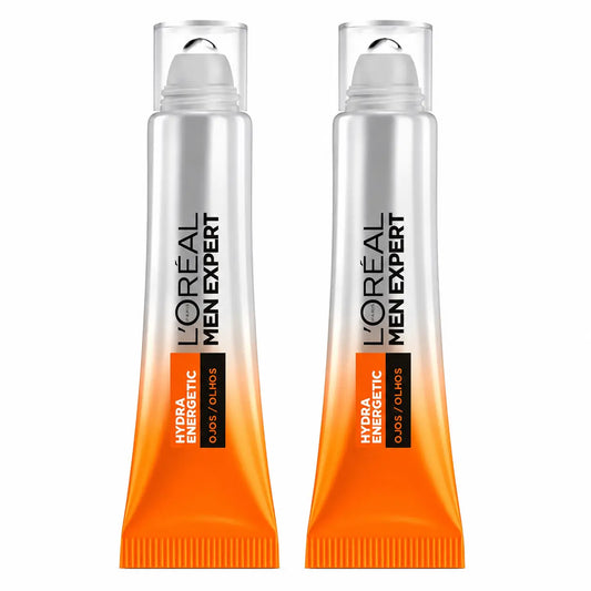 L'Oréal Paris Men Expert Hydra Energetic Roll-On Eyes Ice Effect Anti-Bags & Anti-Dark Circles For Men - 10 Ml , Packung 2