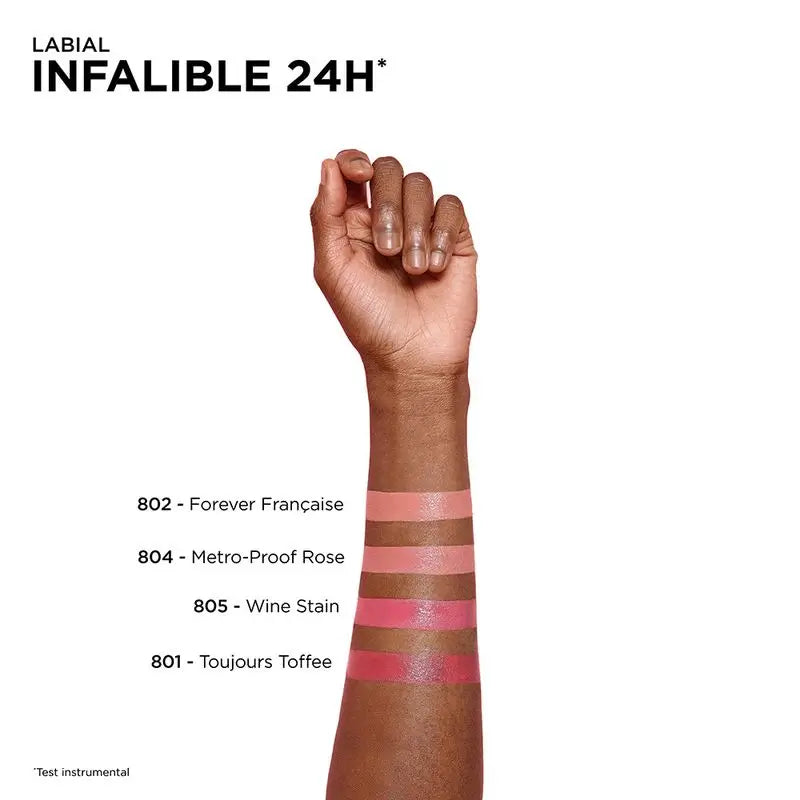 L'Oréal Paris 24H Unfehlbarer permanenter Lippenstift Farbton 804 Metro-Proof Rose