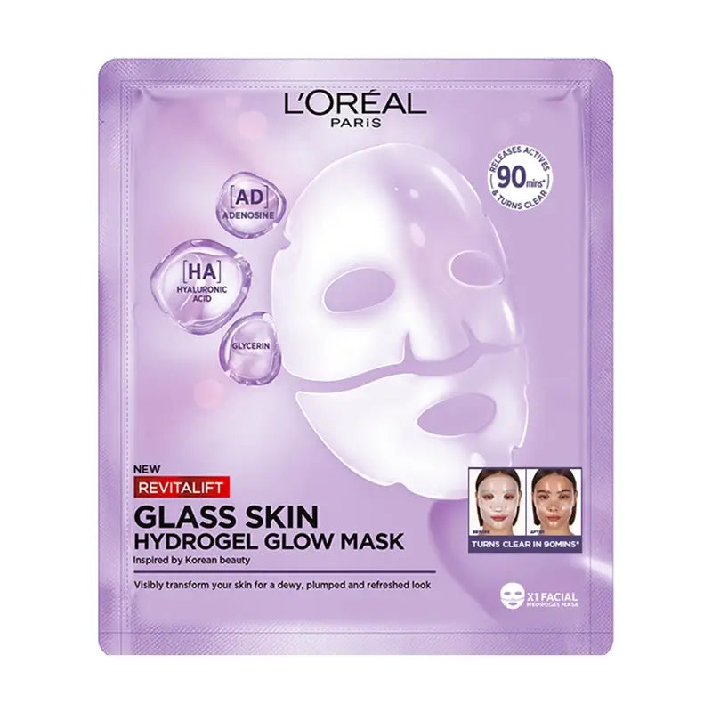 L'Oréal Paris Tissue Mask Revitalift Filler Glas Haut Hydrogel Gesichtsmaske , 1 Stück