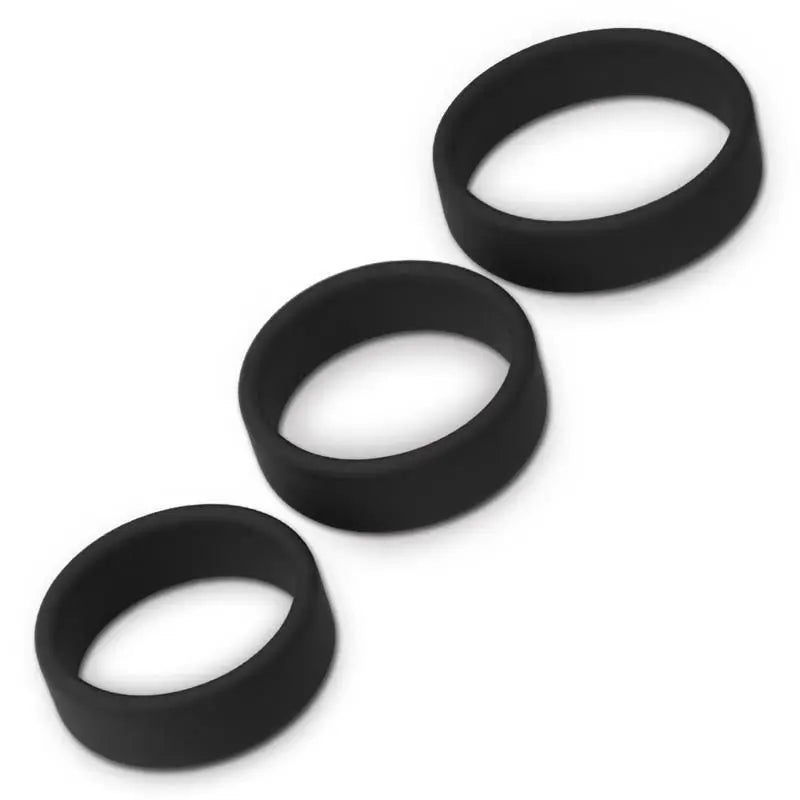 Lovetoy 3er Pack mit 3 schwarzen Power Ring Penis Ringen