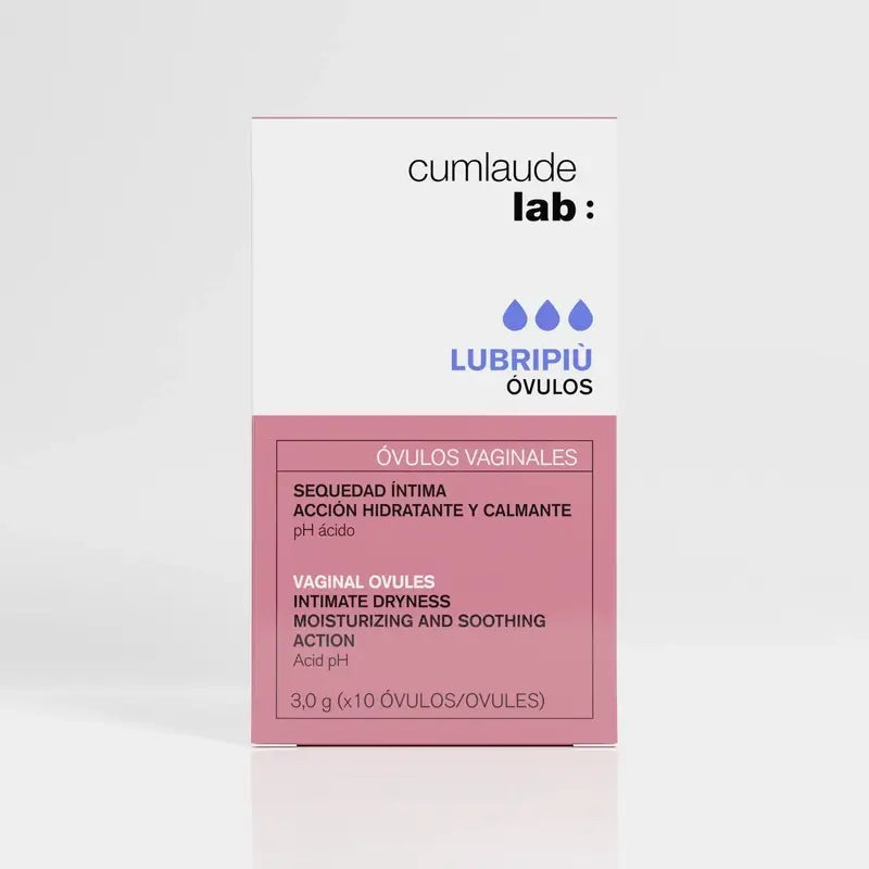 Cumlaude Lubripiu Lab feuchtigkeitsspendende und beruhigende Vaginal-Ovula, 10 Einheiten