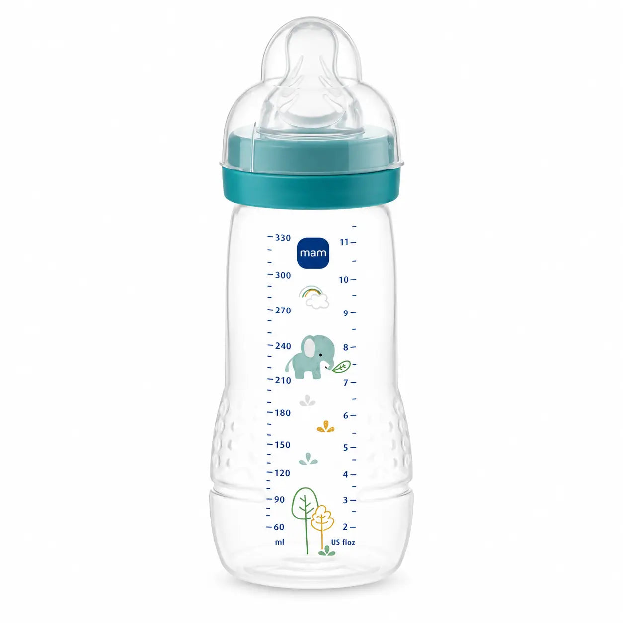 Mam Baby Easy Active Babyflasche Hellblau, 330Ml