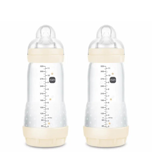 Mam Baby Easy Start Neutral Anti-Colic Flasche glänzend, 2X320Ml