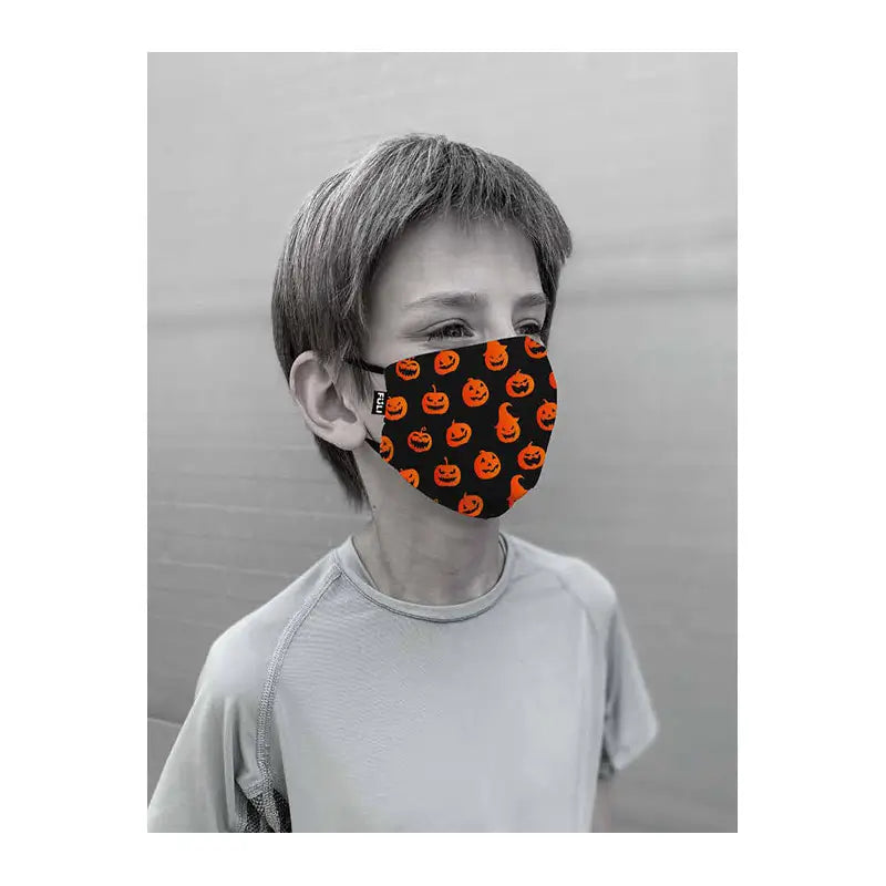 Fuli Hallowen Pumpkin Mask Black Size M