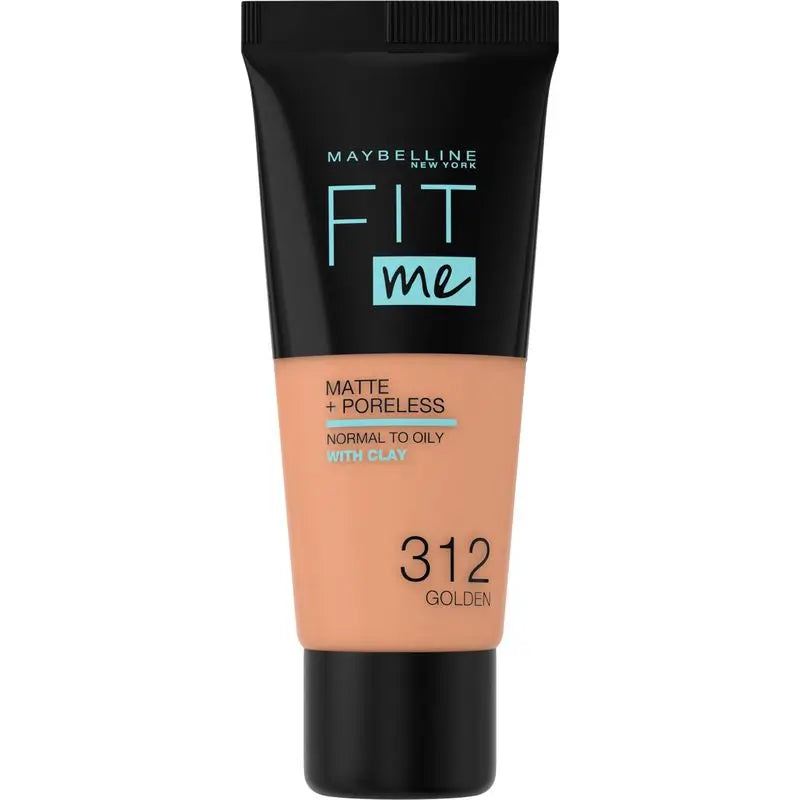 Maybelline New York Fit Me Matte & Refine Foundation Foundation Farbton 312 Golden Calca Ihr Ton & Textur Medium Dark Skin - 30Ml