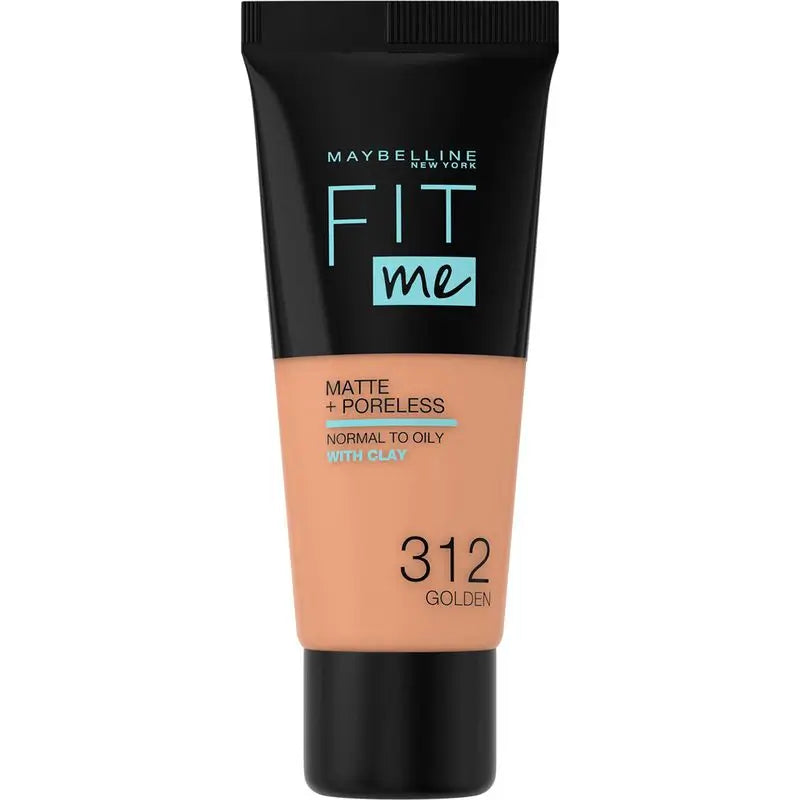 Maybelline New York Fit Me Matte & Refine Foundation Foundation Farbton 312 Golden Calca Ihr Ton & Textur Medium Dark Skin - 30Ml