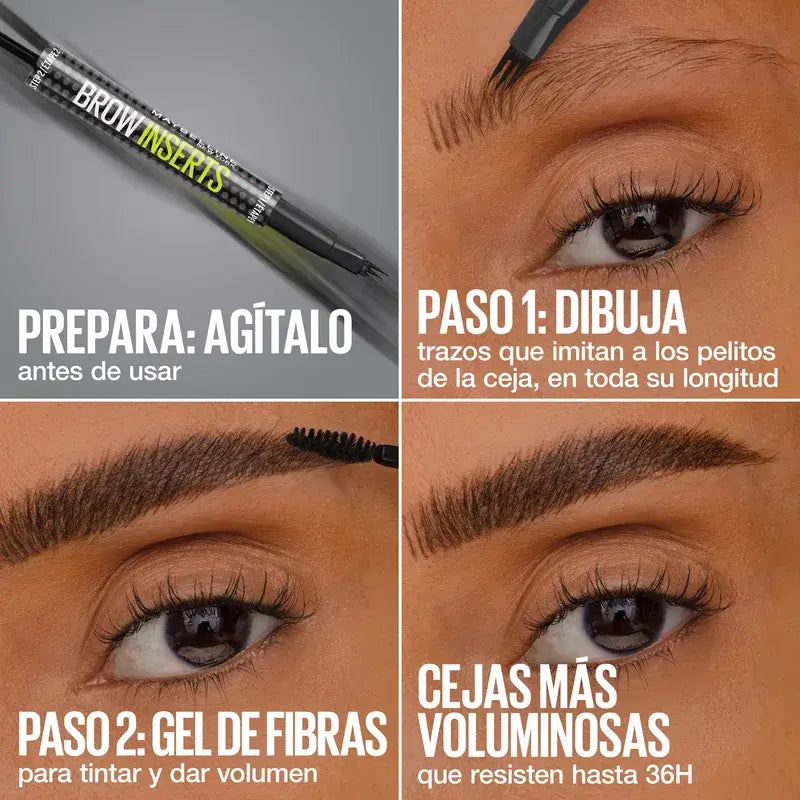 Maybelline New York Brow Insert Brauenstift, Mittelbraun, 1,25 ml