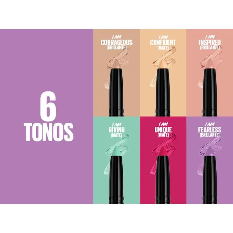 Maybelline New York Color Tattoo Stix, Lidschatten + Liner im Stick-Format, Farbton I Am Fearless.