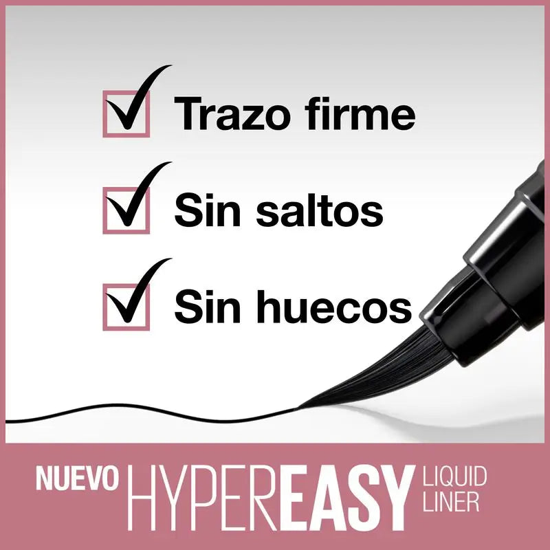 Maybelline New York Eyeliner Hypereasy Flüssiger Eyeliner Farbe Schwarz