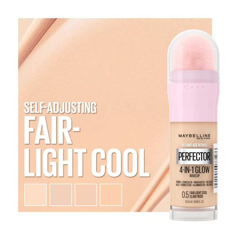 Maybelline New York Instant Perfector Glow 4-In-1, Der Glow, den Sie tragen, wie Sie wollen, Farbton 0.5 Fair Light Cool