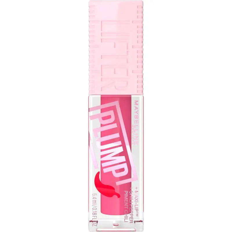 Maybelline New York Lifter Plump mit Chili-Pfeffer und Hyaluronsäure, Farbton 005 Pink Sting