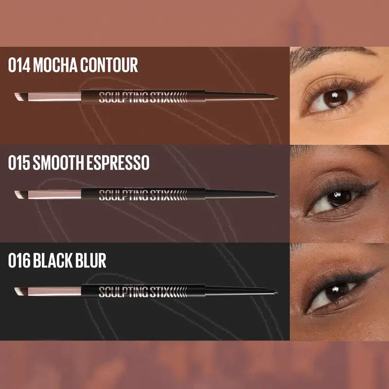Maybelline New York Sculpting Stix Eyeliner 2 In 1, Schwarz Blur 016, 0,7G