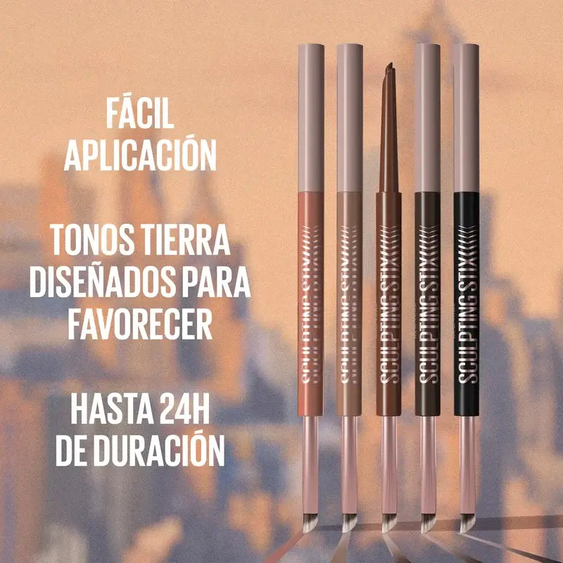 Maybelline New York Sculpting Stix Eyeliner 2 In 1, Glatter Espresso 015, 0,7G
