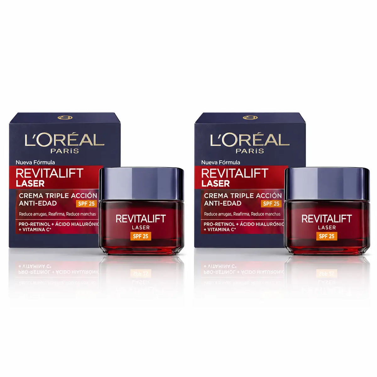 L'Oréal Revitalift Laser Tagescreme LSF 25, 50 ml, 2er-Pack