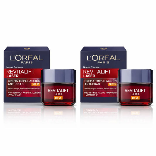 L'Oréal Revitalift Laser Tagescreme LSF 25, 50 ml, 2er-Pack