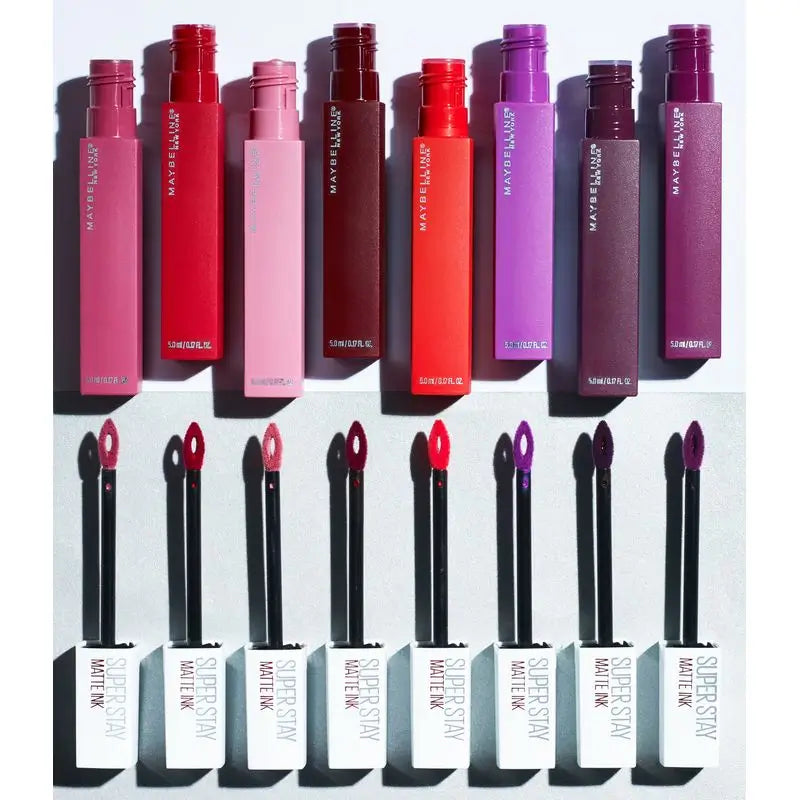 Maybelline New York Superstay Matte Ink Langanhaltender Matte Lippenstift Farbton 20 Pionier Rot