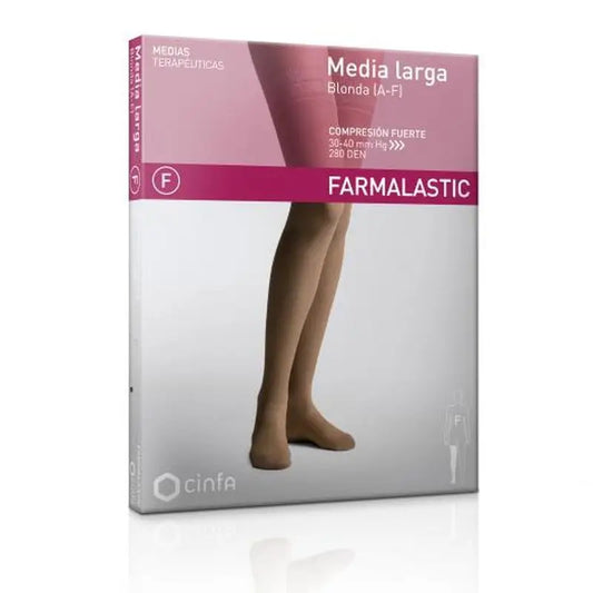 Farmalastic Long Stocking Strong Compression 30-40 Mm Hg, Size Queen