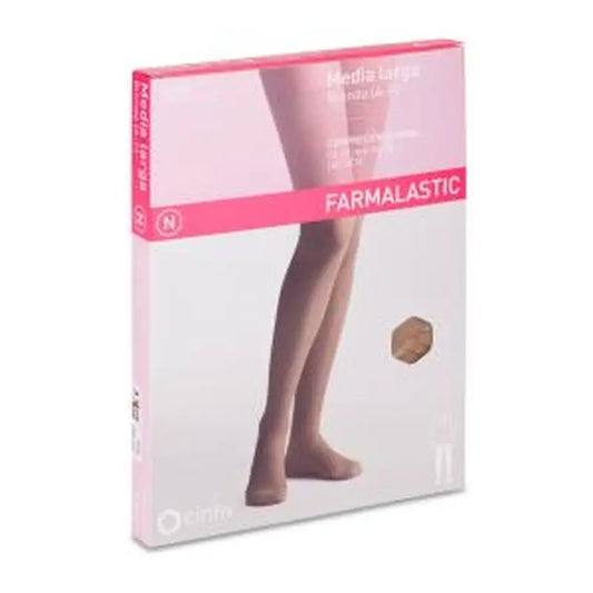 Farmalastic Long Pantyhose Compression Normal Compression Beige, Size Queen Plus