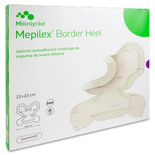 Mepilex Border Heel Dressing 22X23 cm, 3 units