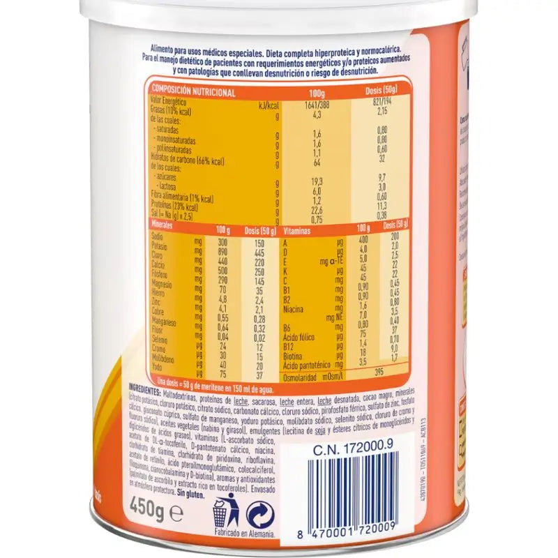 Meritene Extra Milchshake mit Schokoladengeschmack, 450 g