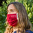 Miss Wood Maske - Rote Stoffmaske - Kavallerie 1 Stück