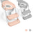 Mobiclinic Lala Rosa & Weiß Klappbarer Kinder-Toilettensitz