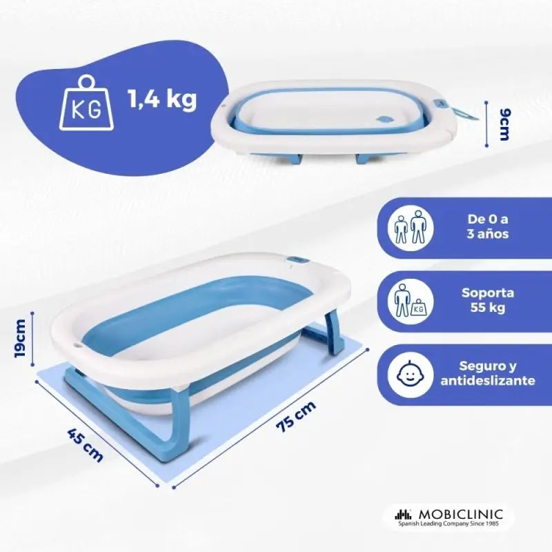 Mobiclinic Faltbare Kinderbadewanne Bubba Blau