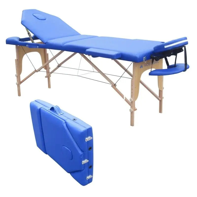 Mobiclinic Wooden Folding Stretcher Blue Tone