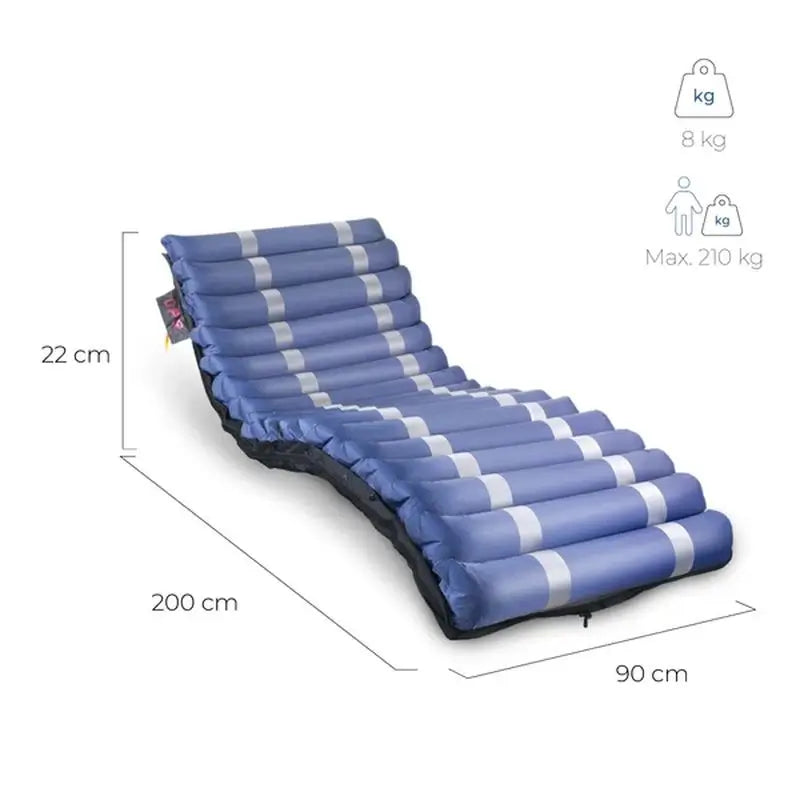 Mobiclinic Mobi4 Air Anti-Dekubitus-Matratze mit Kompressor, 20 Zellen. 200 x 90 x 22 cm