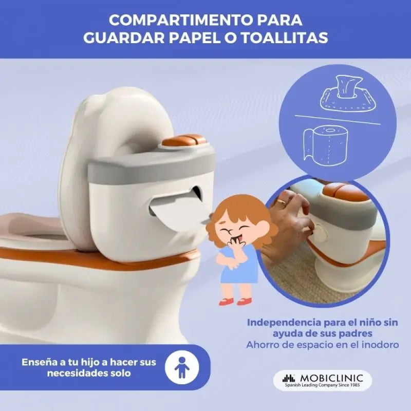 Mobiclinic Kindertoilette Toikid von 1-6 Jahren Orange