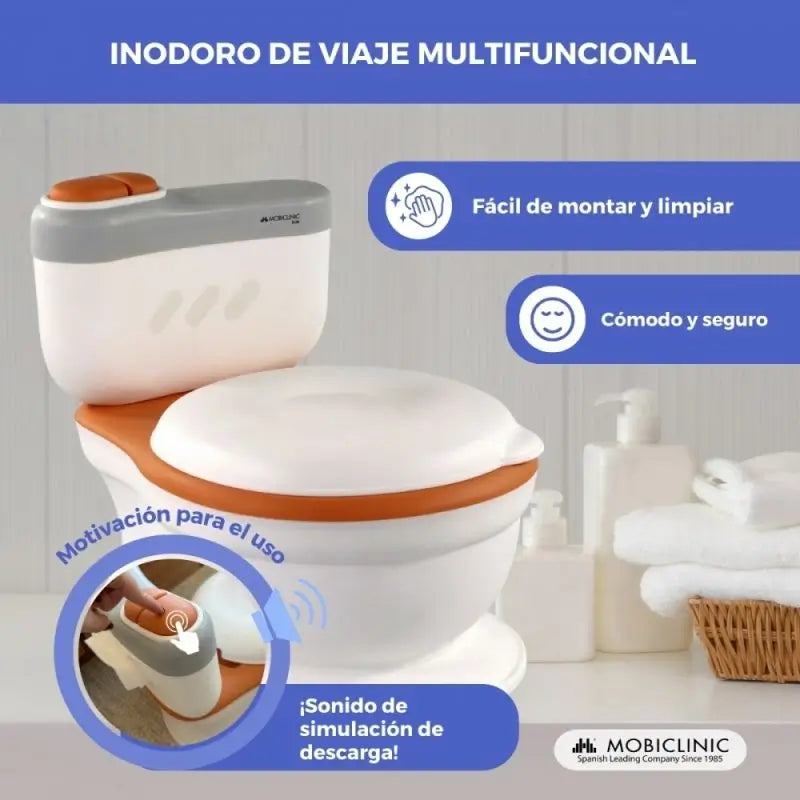 Mobiclinic Kindertoilette Toikid von 1-6 Jahren Orange