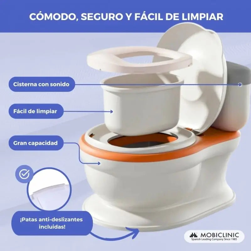 Mobiclinic Kindertoilette Toikid von 1-6 Jahren Orange