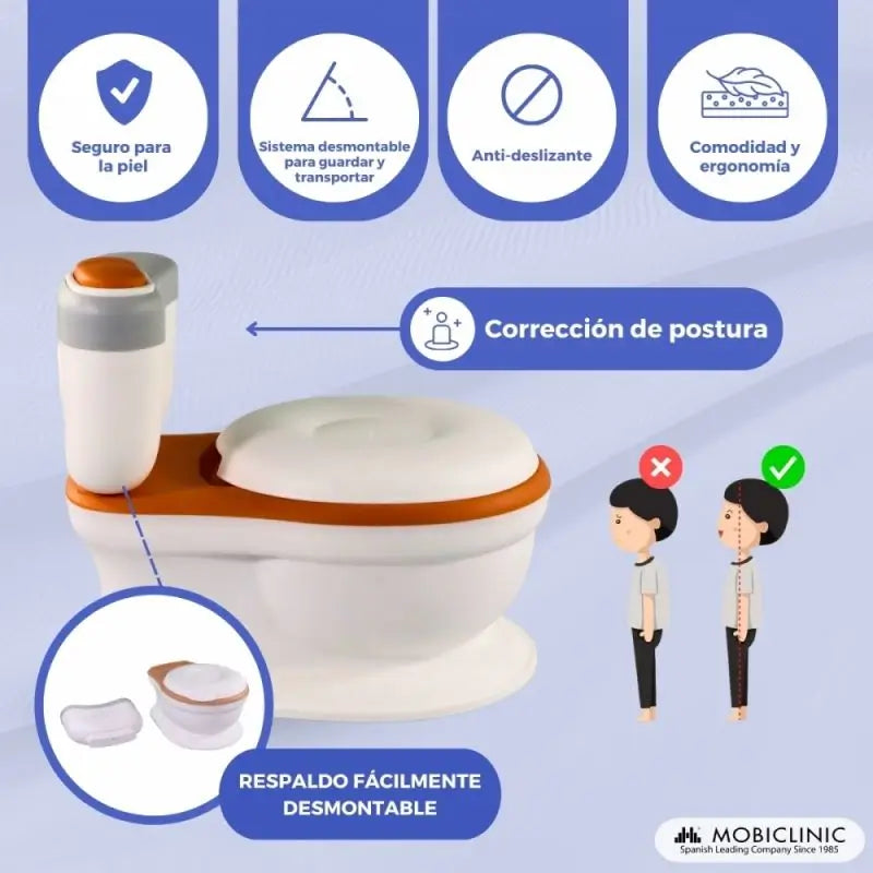 Mobiclinic Kindertoilette Toikid von 1-6 Jahren Orange